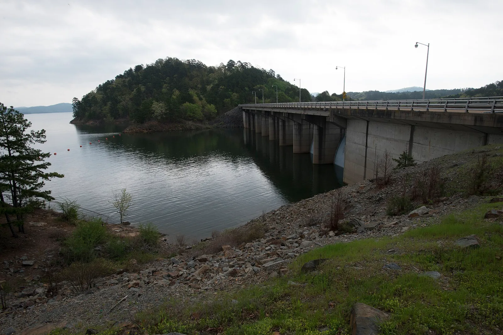 Broken Bow Lake Spillway Overlook in Beavers Bend State Park, Oklahoma