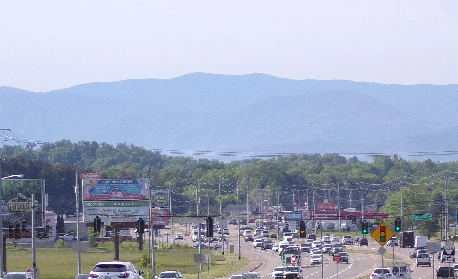 Kuwohi in the distance, viewed from Sevierville