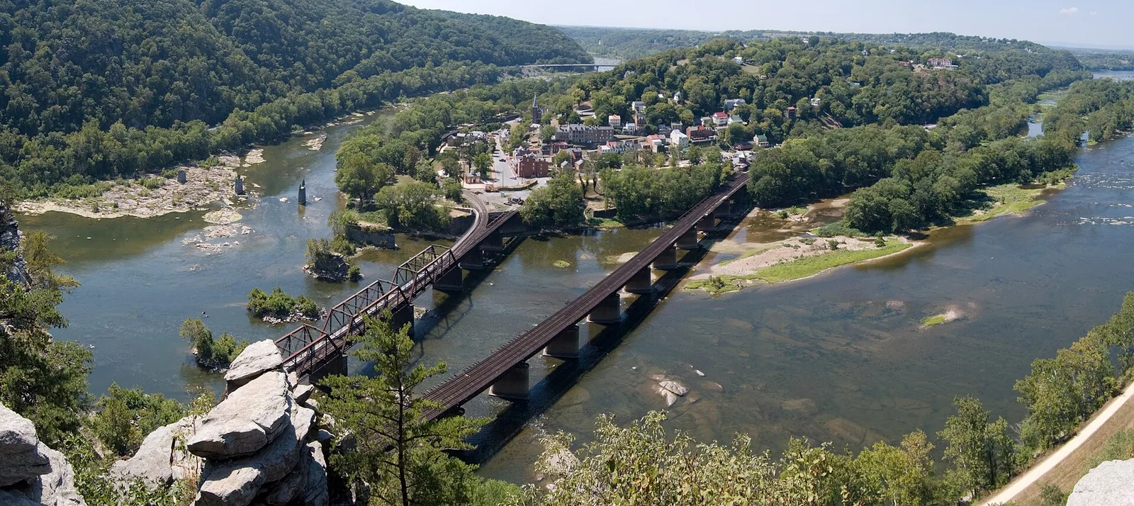 Harpers Ferry at the meeting of the Potomac and Shenandoah rivers