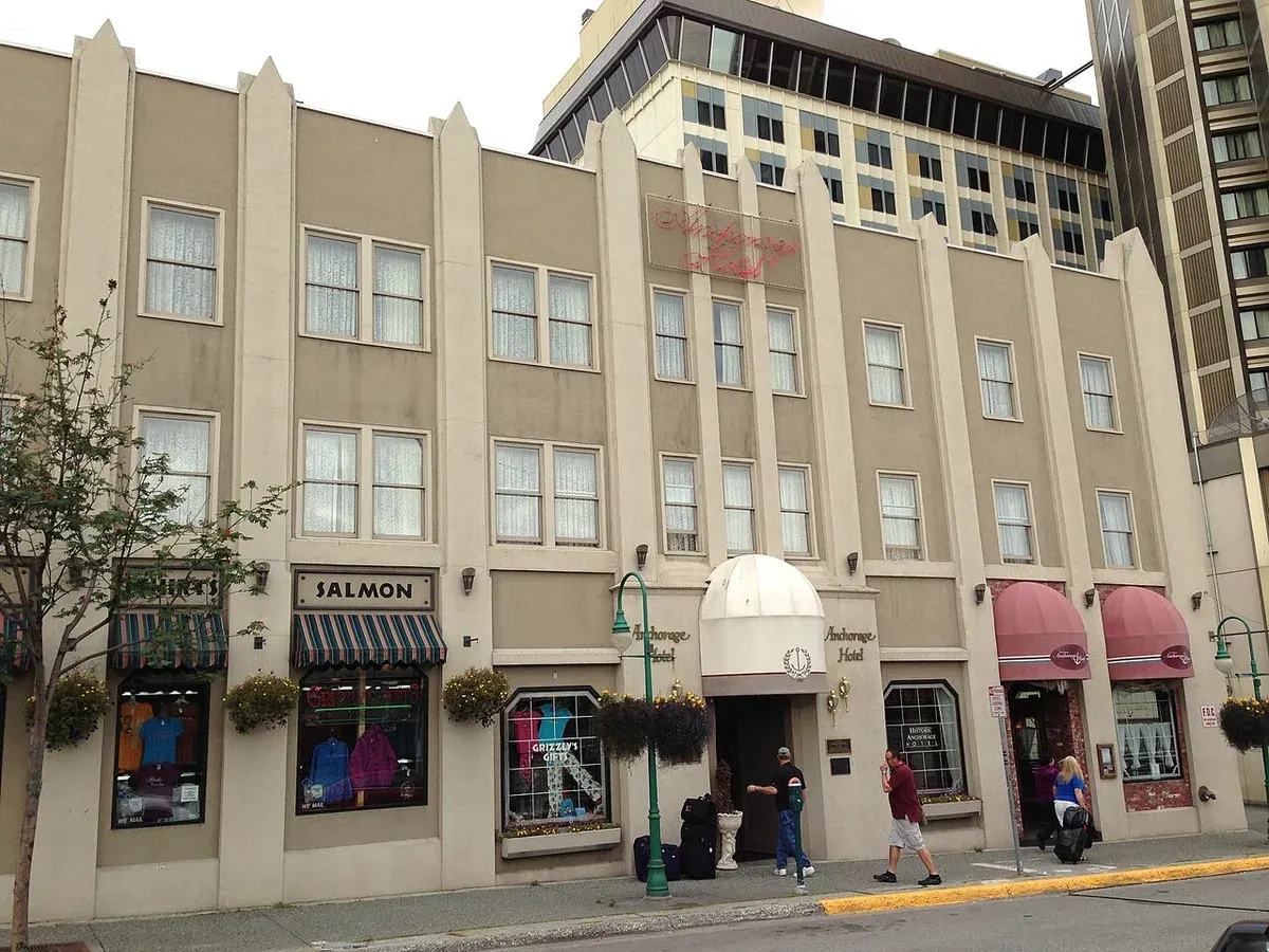 Exterior at Historic Anchorage Hotel in Downtown Anchorage