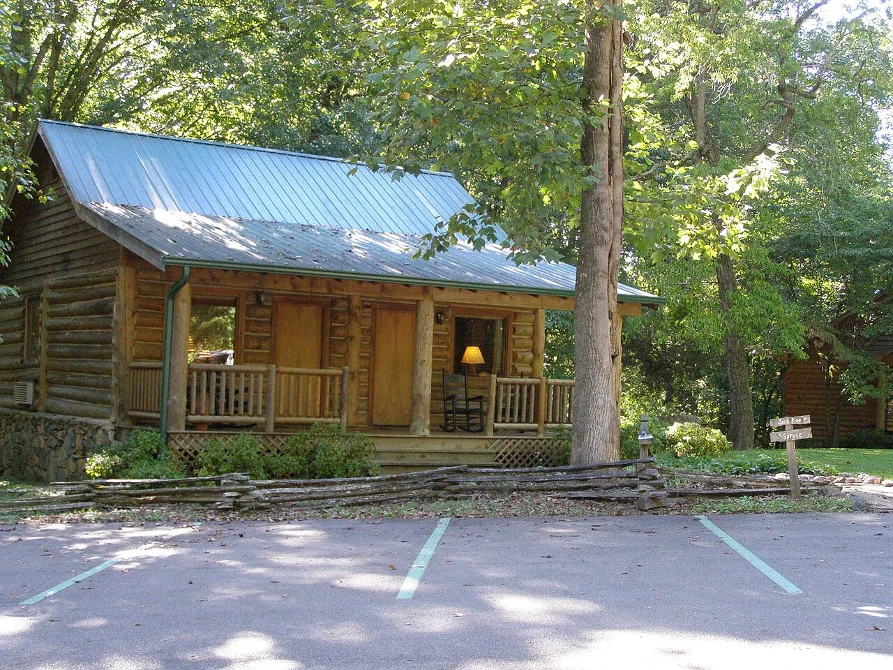 Dancing Bear Lodge · Historic cabin exterior, September 2010. This does not show the currently selected cabin or its room condition.