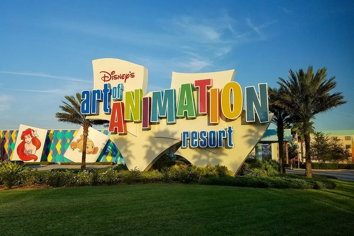 Resort setting at Disney's Art of Animation Resort in Walt Disney World