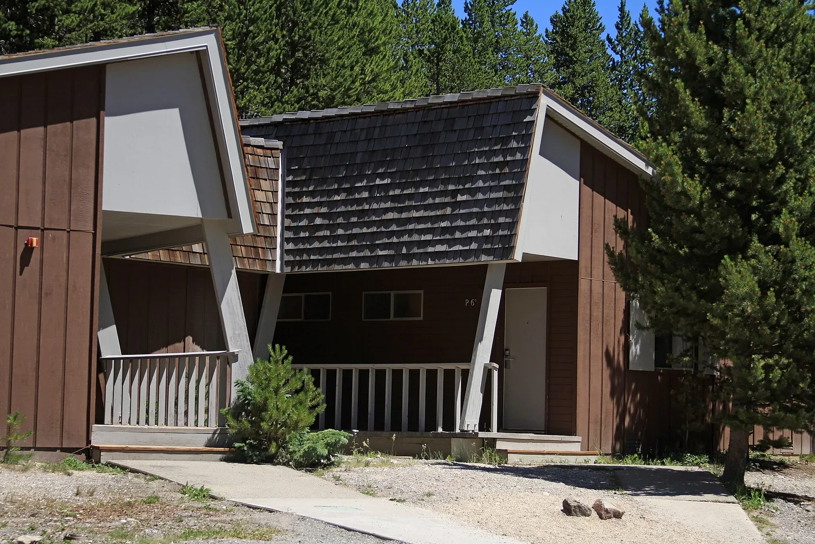 Cabin exterior at Canyon Lodge & Cabins · archival photograph; compare the current room gallery.
