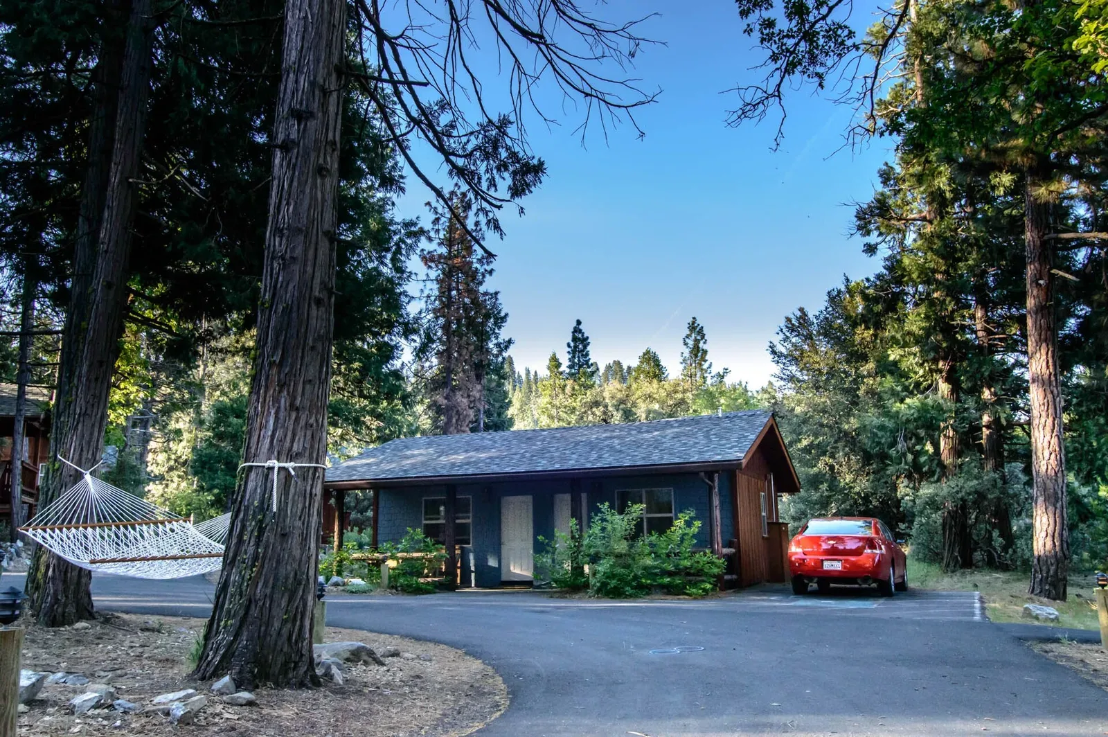 Evergreen Lodge · Vintage cabin exterior, archival photograph uploaded in 2016.