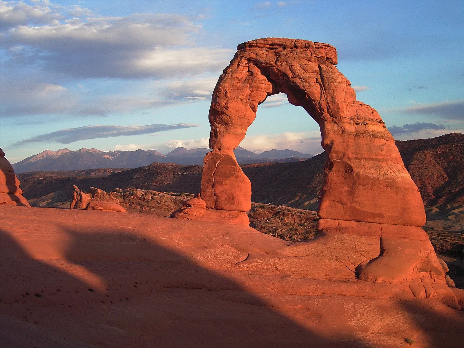 Sandstone formations in Arches National Park near Moab