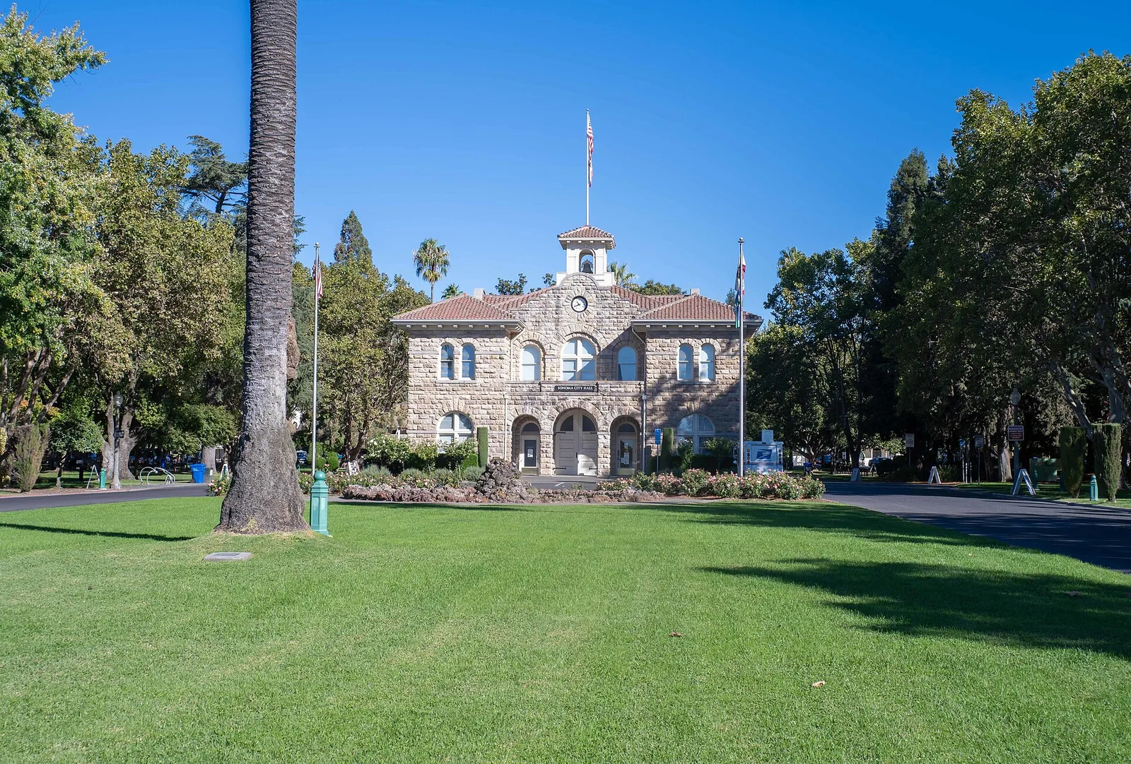 Sonoma Plaza in the town of Sonoma, California