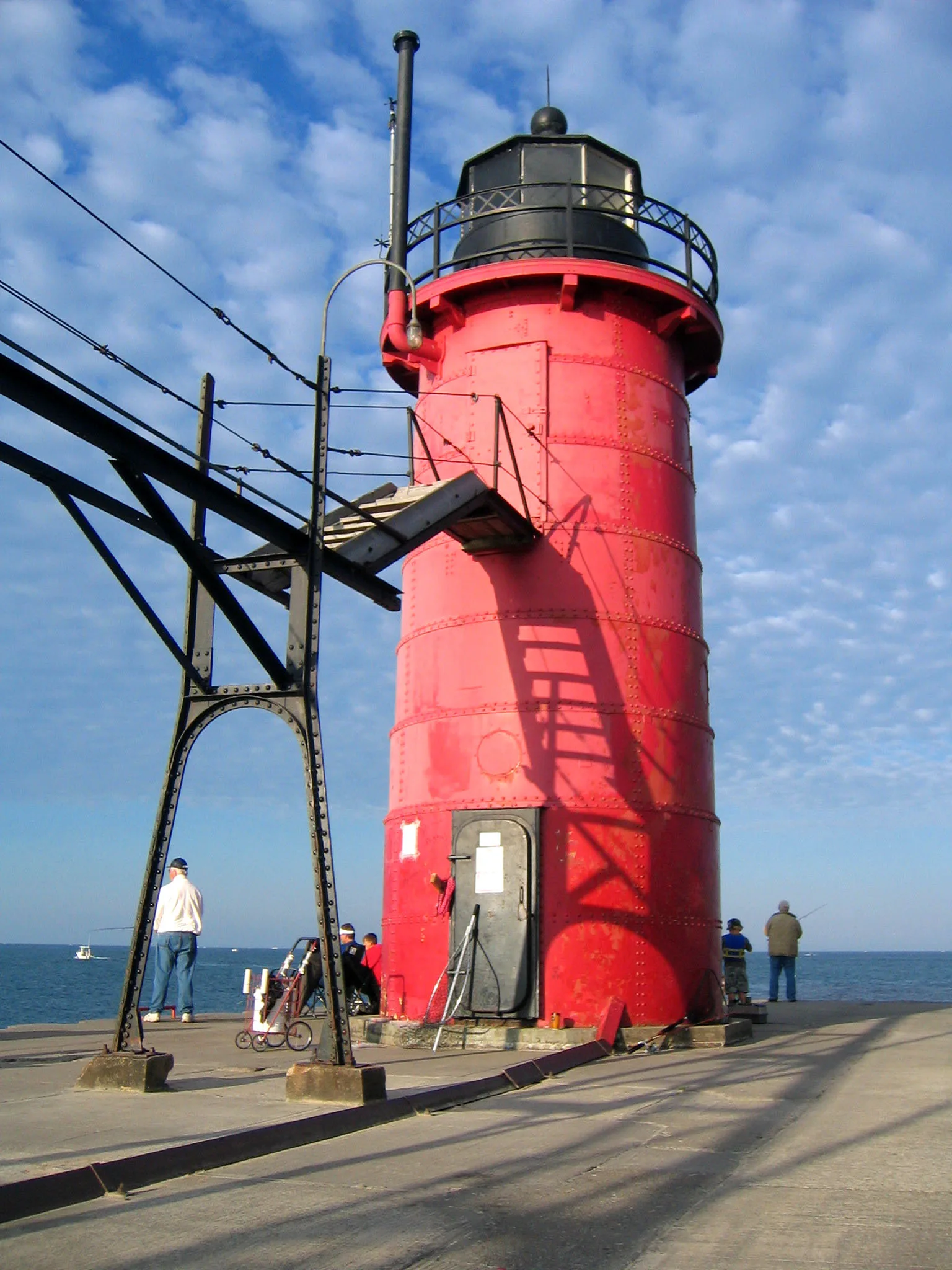 South Haven Light on the Lake Michigan shore